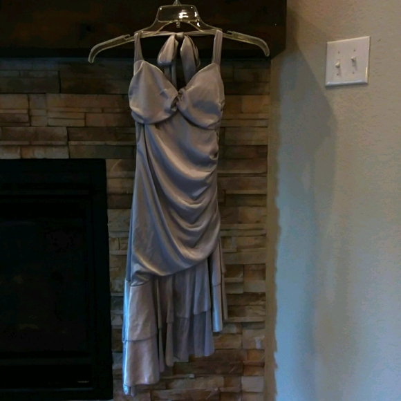 Petite Silver Party Dress - Picture 1 of 2